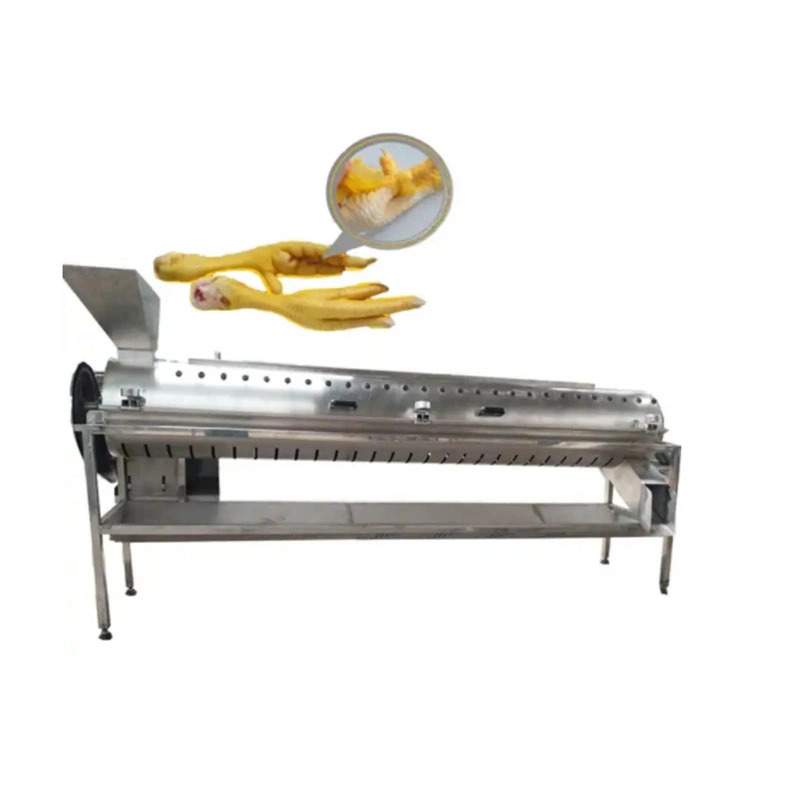 Automatic Chicken Feet Processing Machine Feet Scalding and Skin Peeler Plucking Machinery