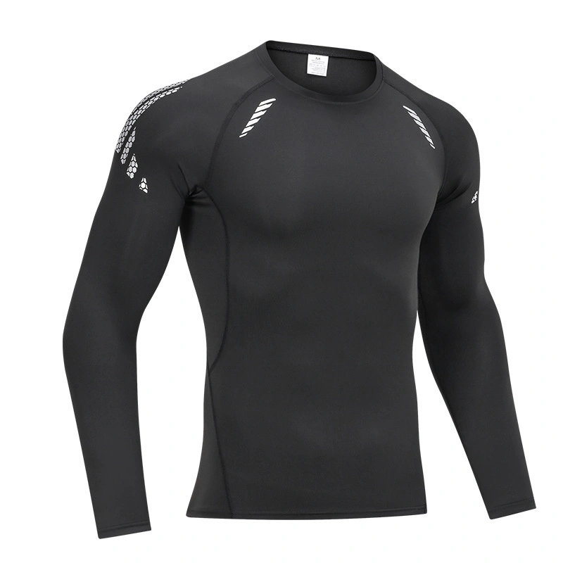 Men Long Sleeve Gym Sportswear High Elastic Breathable Fitness Clothes