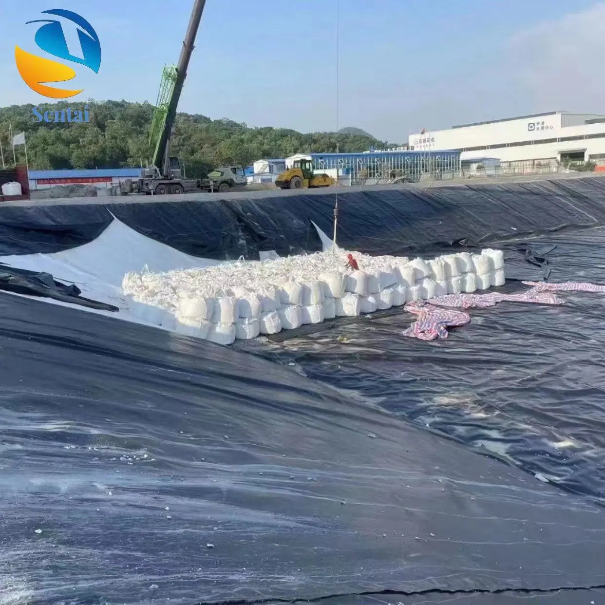 Revestimiento de tanques de aguas residuales con HDPE Geomembrana para plantas Químicas