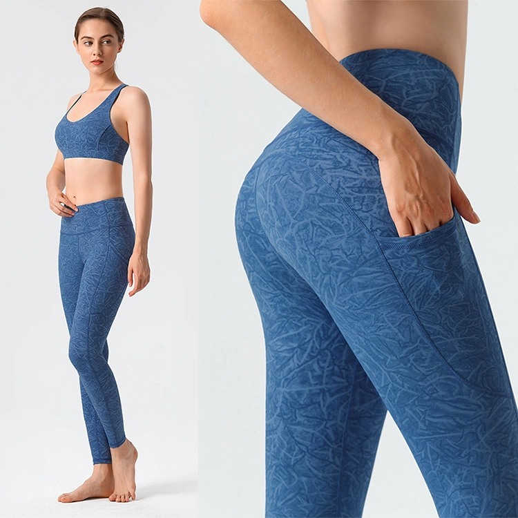 Ropa de Yoga Wear Women Leggings con Pocket Butt Lift Leggings Pantalones de yoga