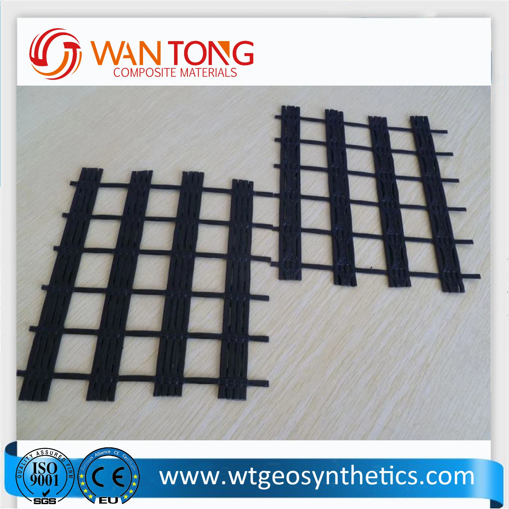 High Tensile Strength Pet Biaxial Geogrid