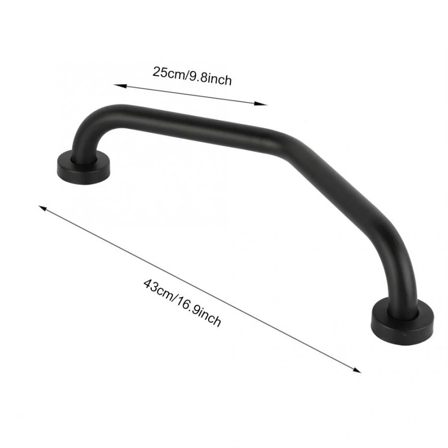 Bathroom Safety Grab Bar Stainless Steel Bathroom Handle Black Safety Bar Bathroom Anti-Drop Device