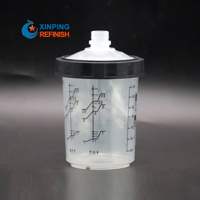 Custom Printing Transparent 400cc Spray Paint Cup in Stock