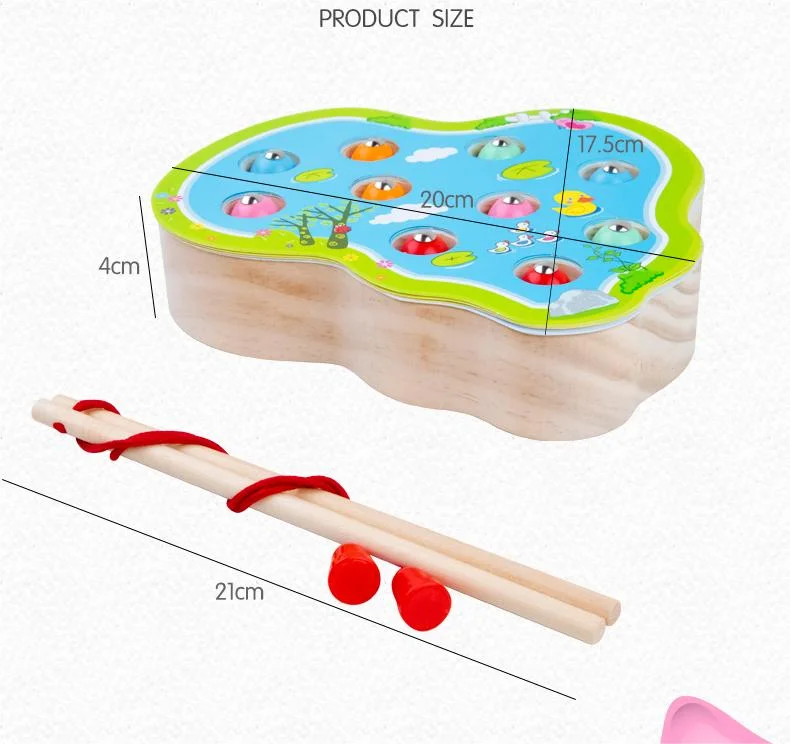 Wooden Toy Fishing Game Kids Education