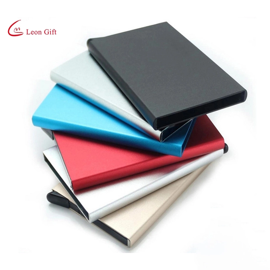 1days Shipment Customize Logo Wallet Card Holders ID Credit Plastic PVC Leather Business Place Magnetic RFID Aluminum Alloy Card Holder