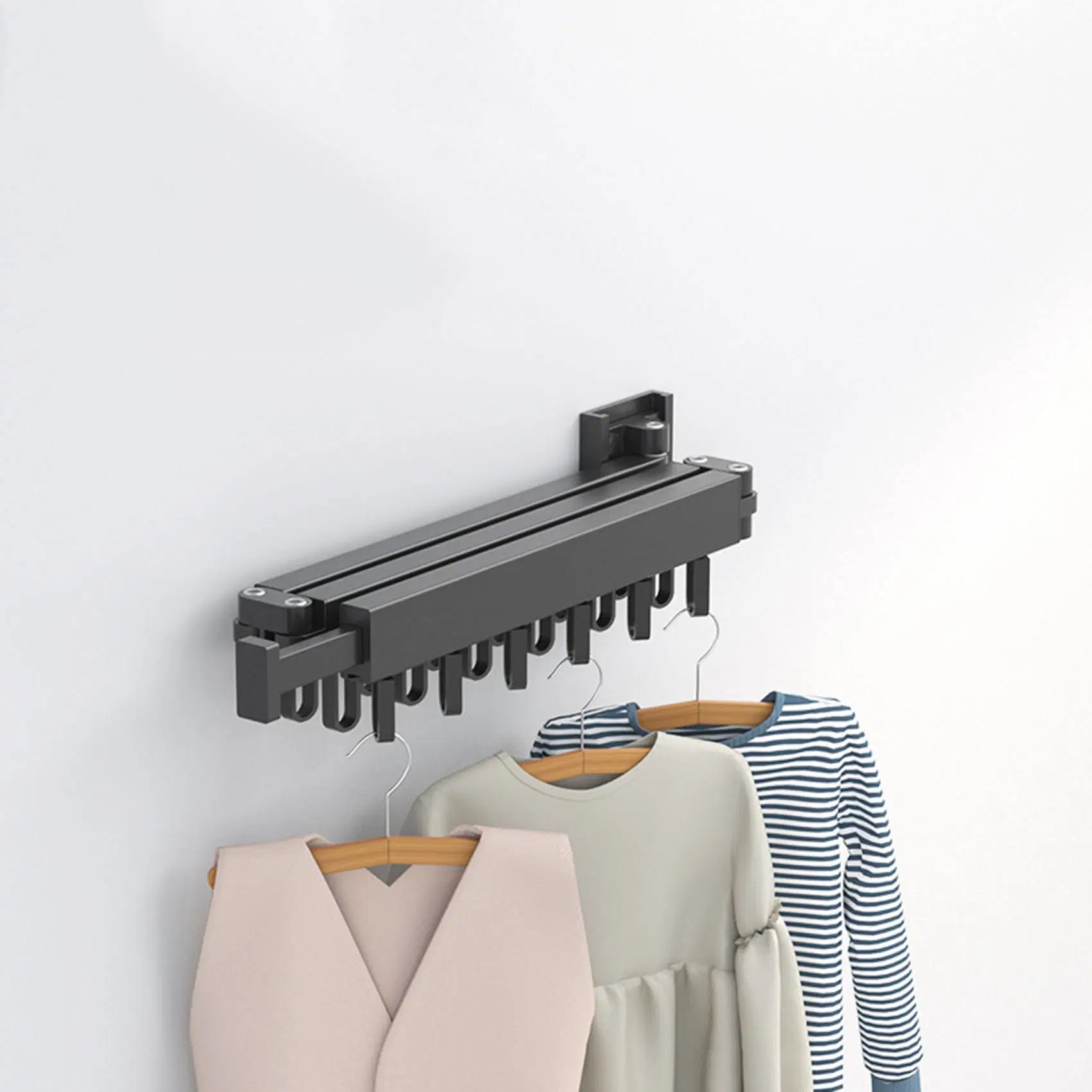 360 Servicio de lavandería de estante de secado de ropa toalla Tendedero Wall-Mounted colgador perchero