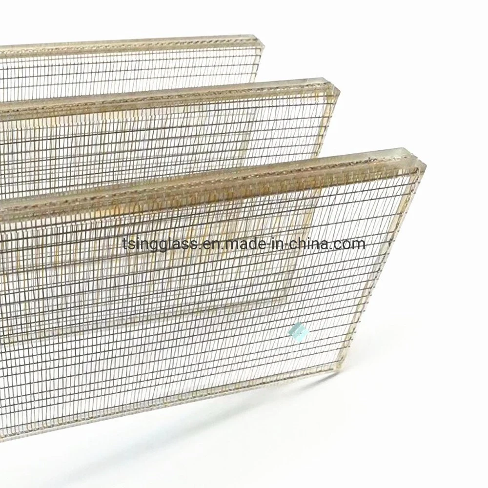 5+5mm plano curvado templado laminado de seguridad en el arte de bronce con cable de pantalla de seda//Mesh/Bullet-Proof /Cristal ignífugos para la seguridad de la Puerta/Ventana/Muebles / Decoración