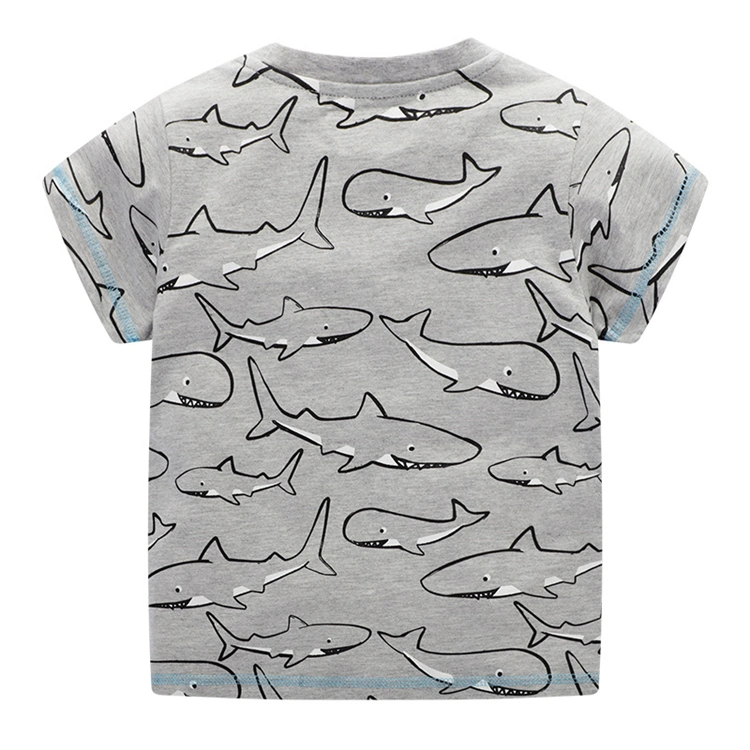 Factory Direct Price Fish Print Kids Shirt T-Shirts and Men&prime; S Clothing Children&prime; S Wear