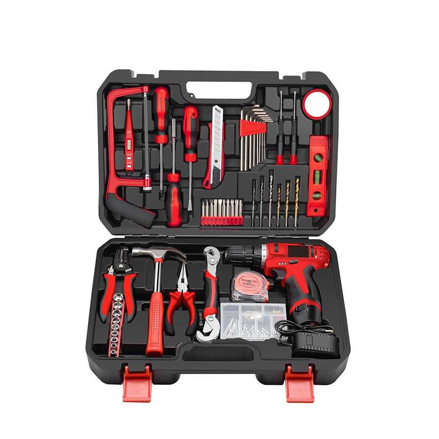 109piece 21V Cordless Drill Power Tool Combo Kits Professional Household Home Tool Kit Set with DIY Hand Tool Kits for Garden