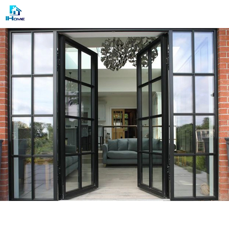 2022 Hot Sale America Stadard Modern Style Waterproof PVC French Doors Windows Aluminum Interior Balcony Glass Sliding Folding Door