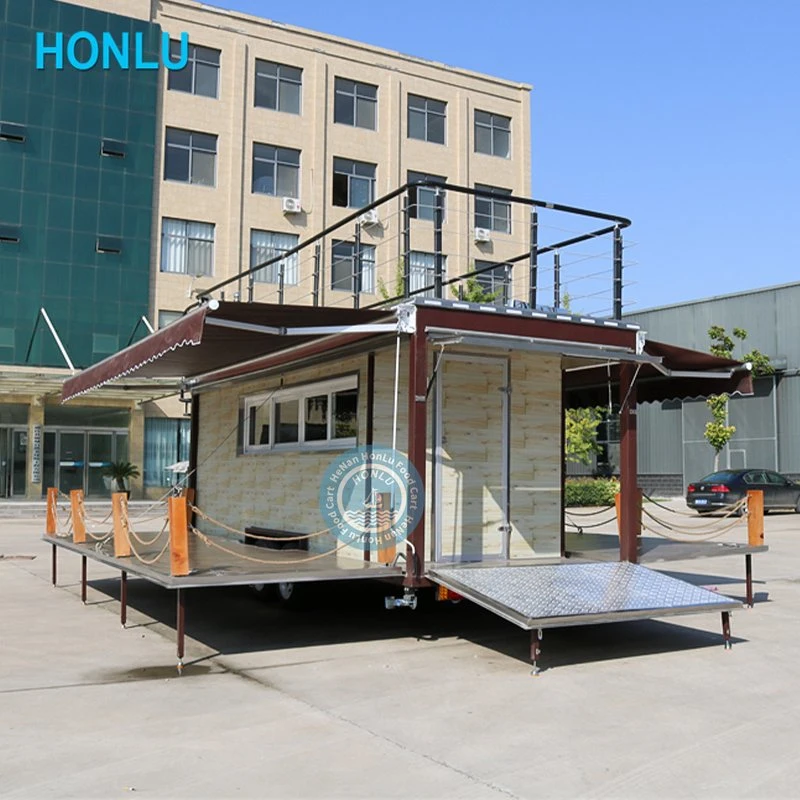 Mobile Food Truck Double Decker Food Trailer Fully Equipped with Kitchen Equipment