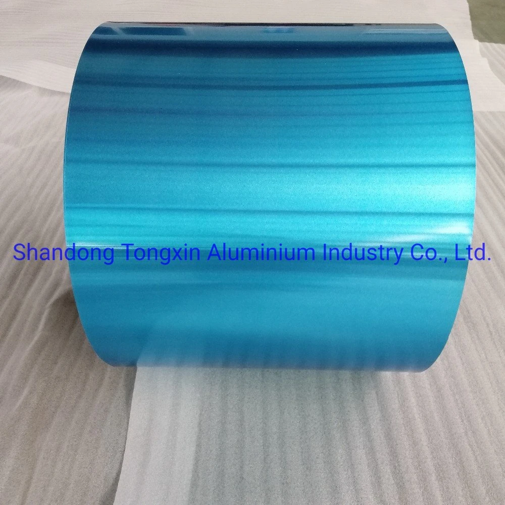 8011-O 0,115 mm d'épaisseur Bleu couleur revêtement hydrophile aluminium Fin Stock