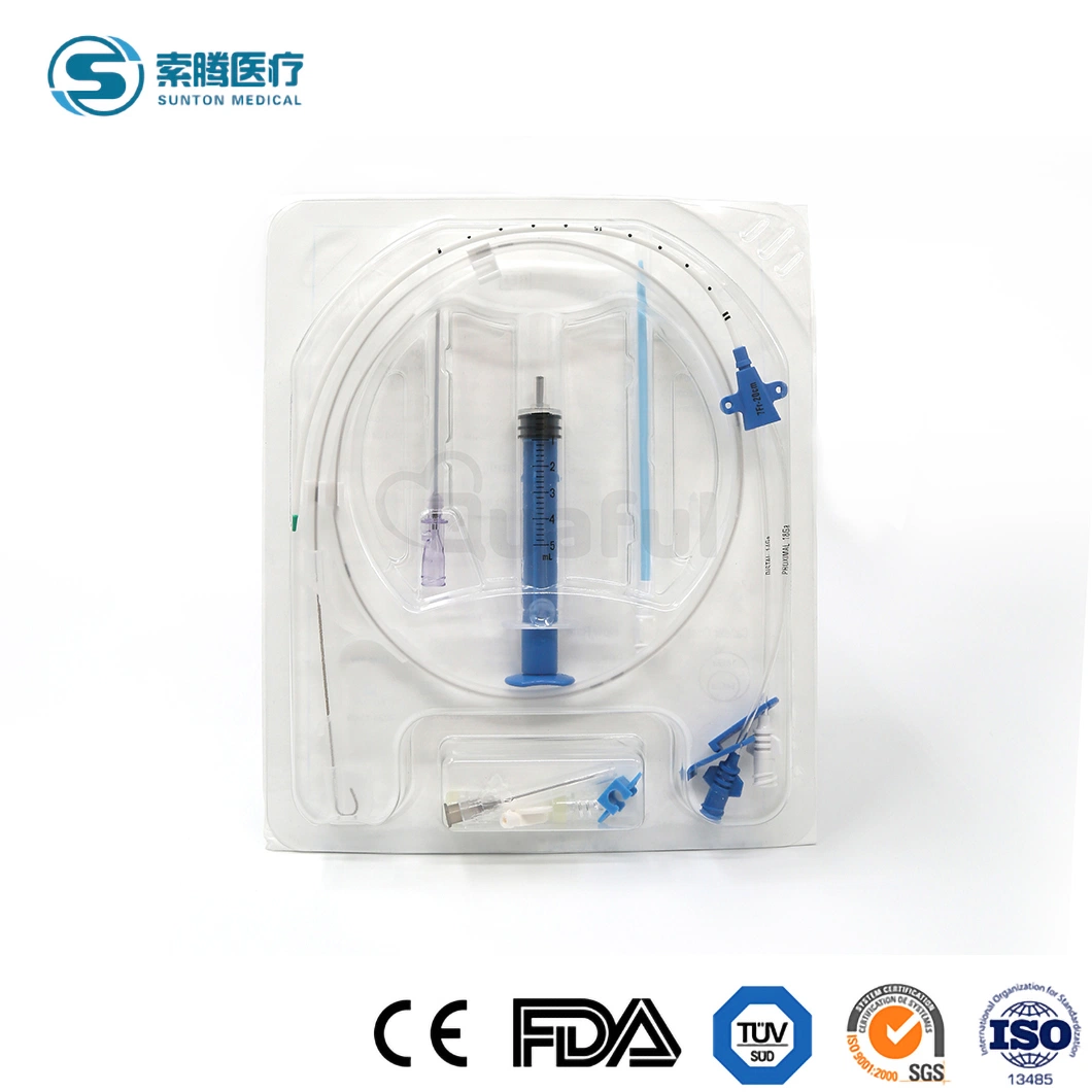 Sunton China Medical CVC Catheter Single Lumen/Double Lumen/Triple Lumen Central Venous Catheter CVC Kit Factory Wholesale/Supplier Medical Grade Central Venous Tube Kit