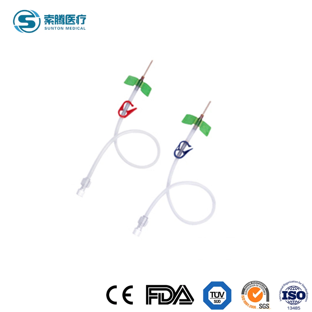 Sunton fístula AV desechable Aguja 16g 17g 18g de agujas de fístula AV ala rotatoria de ala fija Proveedores de equipos médicos de alta calidad China agujas de fístula