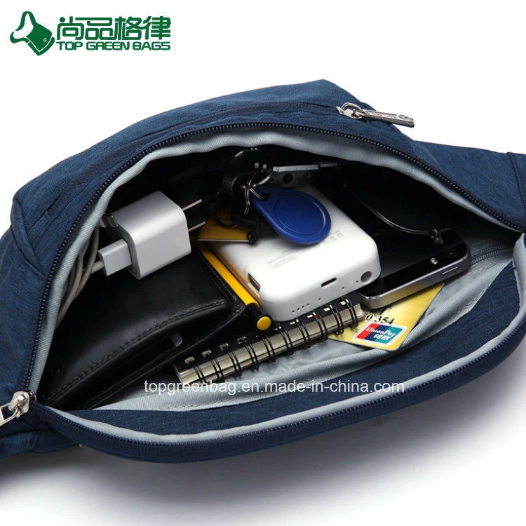 Custom 3 Pockets Cycling Waist Pouch Men Sports Bum Running Belt Fanny Pack Waist Bag