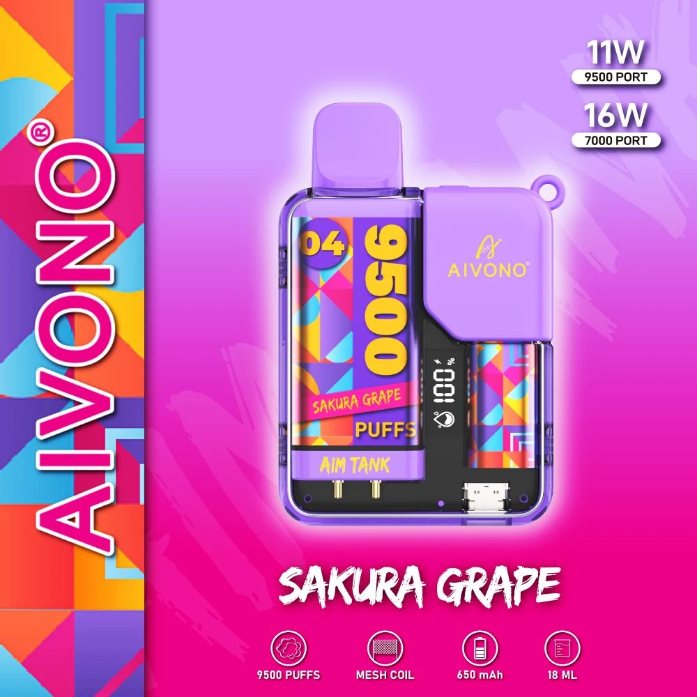 Aivono New Model Aim Tank 9500 Puffs Disposable/Chargeable Vape vape 18ml E Liquid with Best Cost