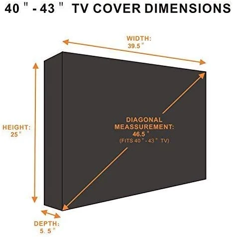 Cobertura para TV interior/exterior para proteger os seus ecrãs LED, LCD e de TV plasma