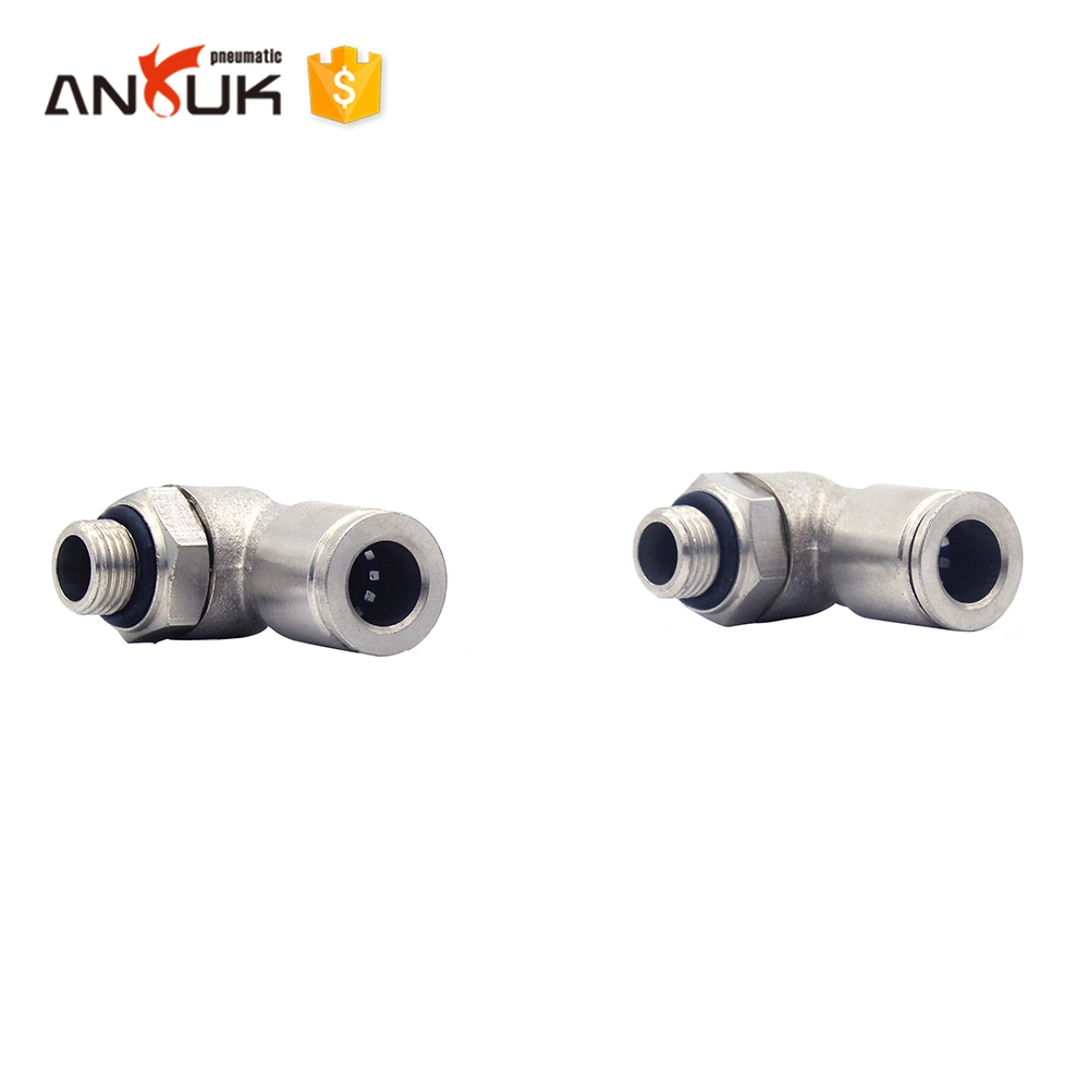 Male Nickel Plated Air Coupler Tube Connector Pneumatic Parts