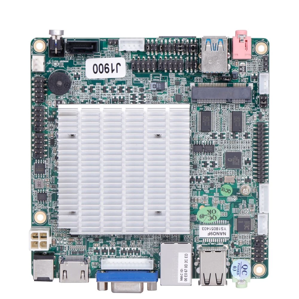 Горячая продажа Elsky J1900 I3 Безвентиляторная встраиваемая мини-плата с 2 RS232 COM и сетевой порт RJ45 системной платы с процессором