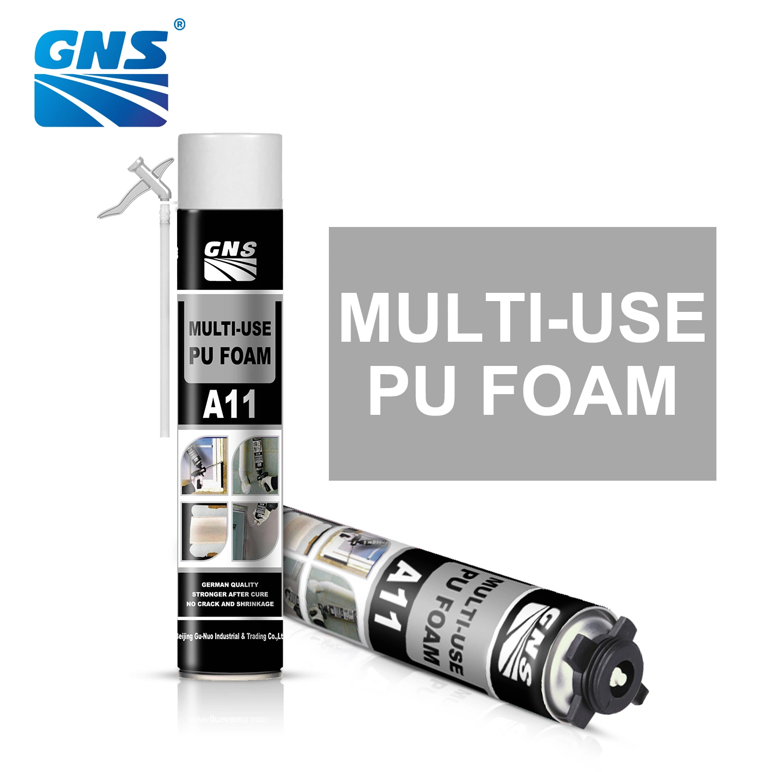 Gns A11 Spray de buena calidad de espuma de poliuretano de baja expansión el pegado de espuma de poliuretano para la construcción