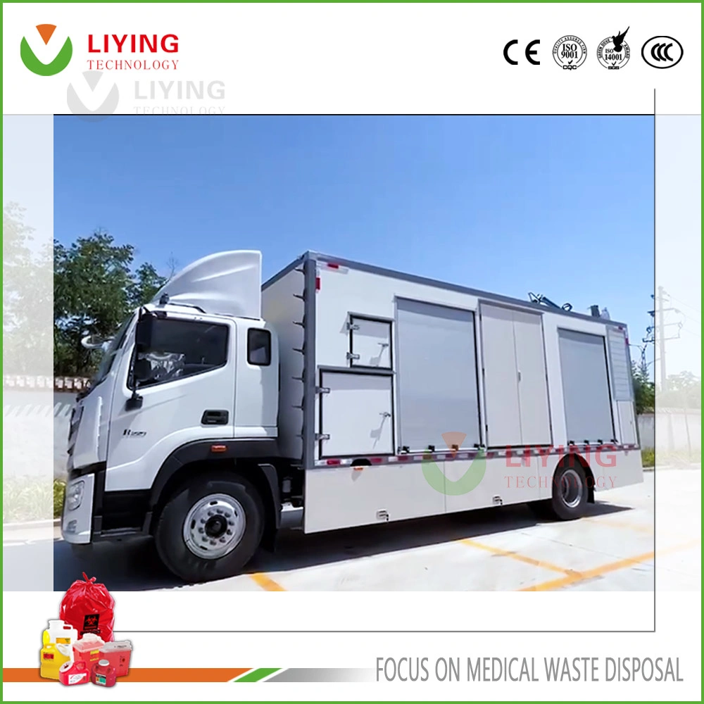 Mobile Biohazard Medical Waste Industrial Clinic on-Site Microwave Steam Processing System