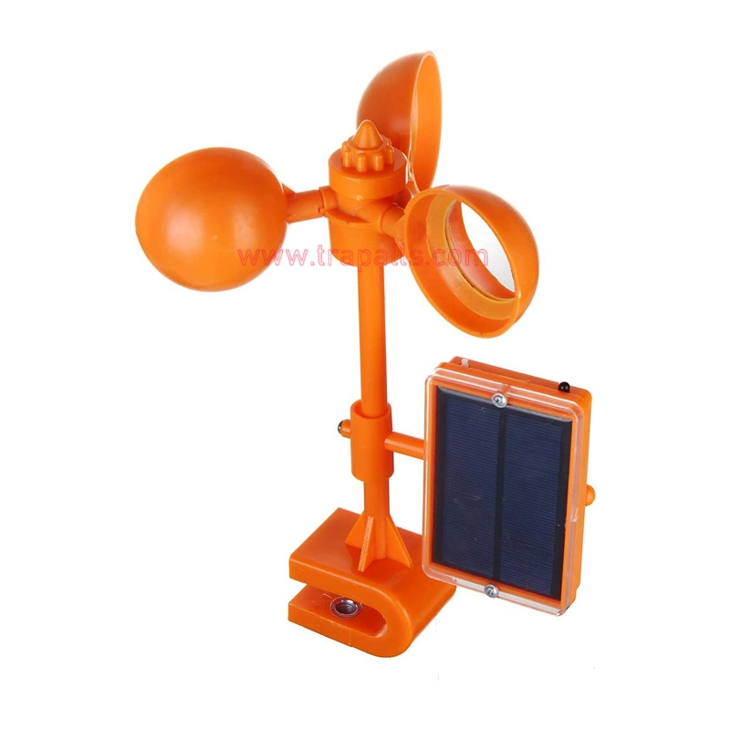 Outdoor Solar Powered Orchard Farmland Windmill Voice Scarer Bird Repeller with Reflective Mirror