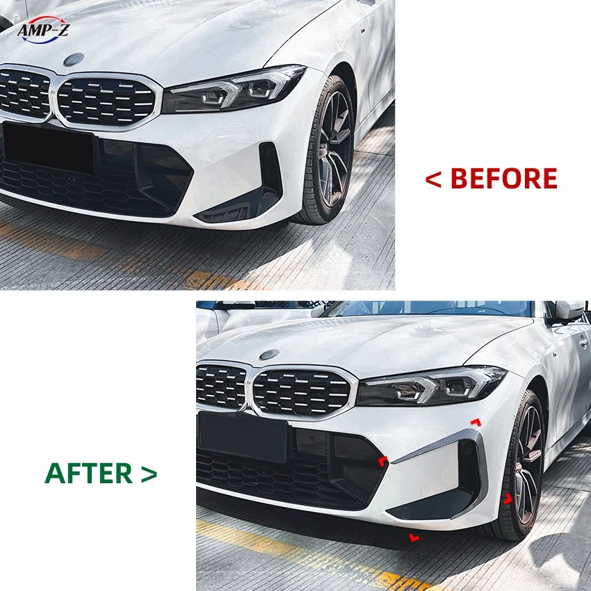 AMP-Z Hot Sale Front Bumper Flag Splitter for BMW 3 Series G20 G21 Lci M Sport 2023+