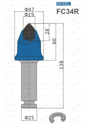 C36r C34r U40HD Tungsten Carbide Cutting Tool Foundation Drilling Bit