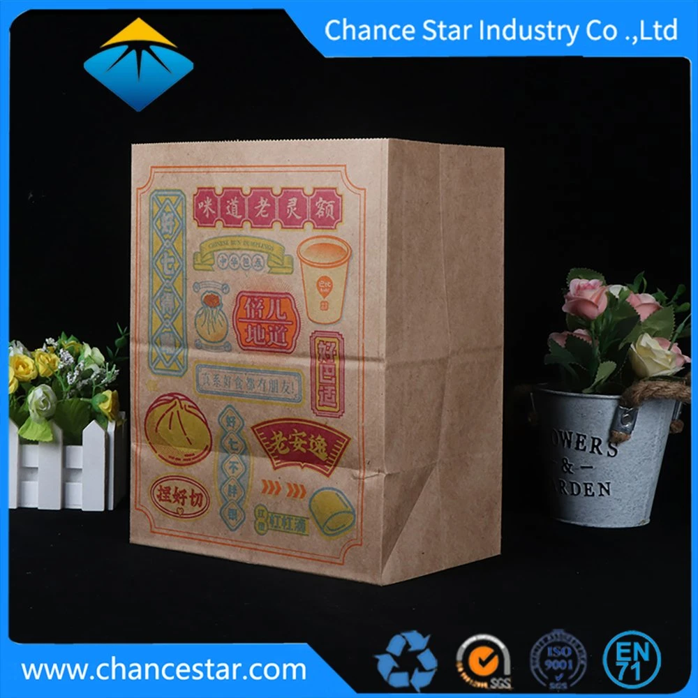 Custom Bread Packing Craft Paper Bag, DuPont Paper Carry Bag