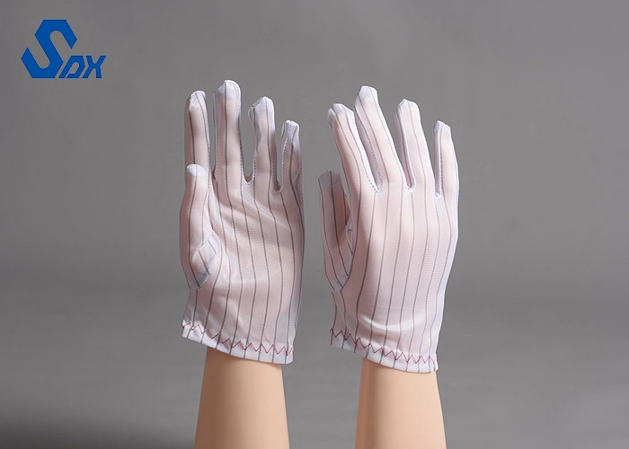 5mm Sripe Gloves Anti Static ESD Nylon Fabric for Industry Electrostatic Eliminating