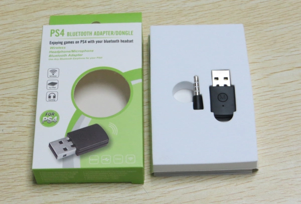 Acessório de uso de jogos de transmissão de dados Wireless USB Dongle Bluetooth Adaptador de Microfone do headset para PS4