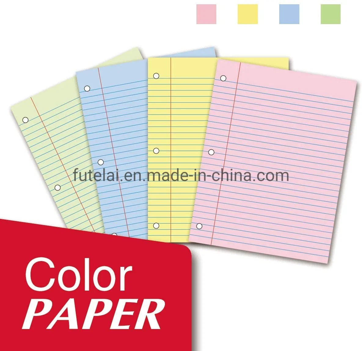 Loose Leaf Filler Paper, 100sheets, 10.5X8inch Letter Sized and 3-Hole Punched to Fit Standard 8 X10.5inch,College Ruled, 3-Hole Punched for 3-Ring Binder Paper