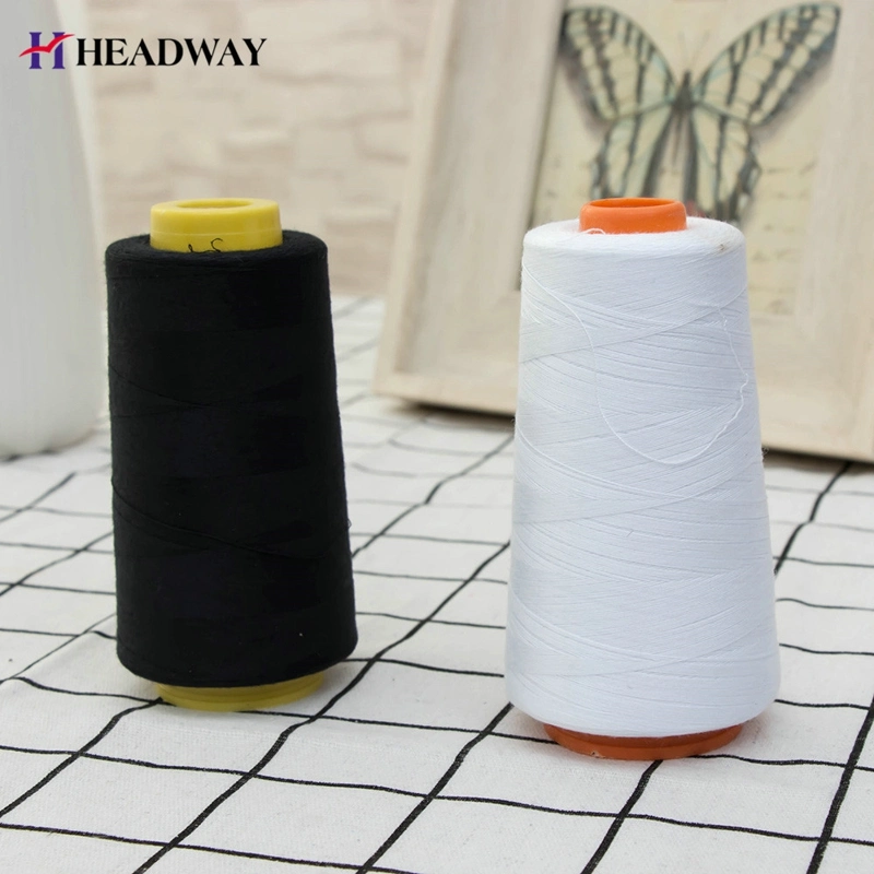 40s/2 Black Color 100% Polyester Sewing Thread for Home Textile
