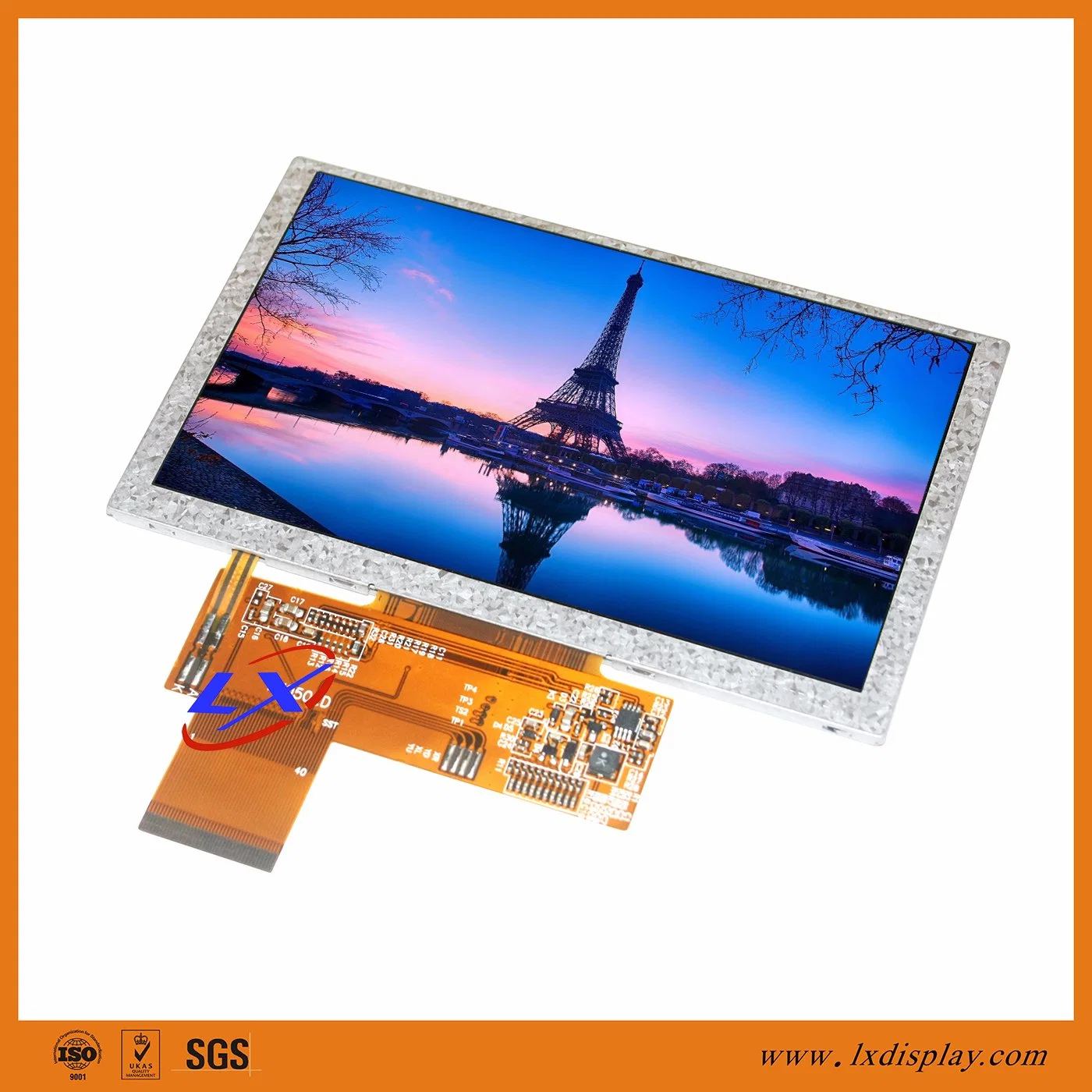 Popular Model 5" 40 Pins 800*480 Resolution TFT LCD Display Module Wide Viewing Angel