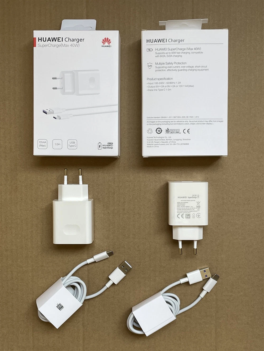 Cargador de pared para adaptador de viaje Super Charge EU Plug 40W para Cargador de teléfono móvil Huawei Mate 50 PRO