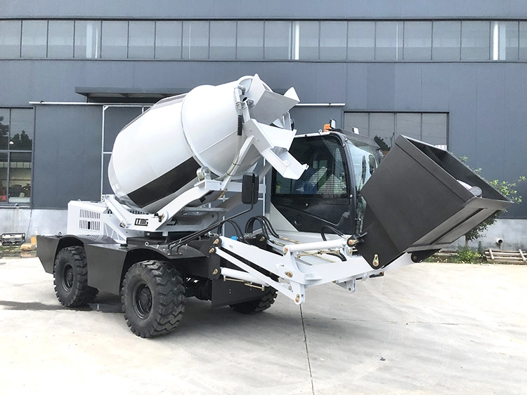 Dans un mélange de ciment Mobile avec agitateur concret de la pompe de voiture