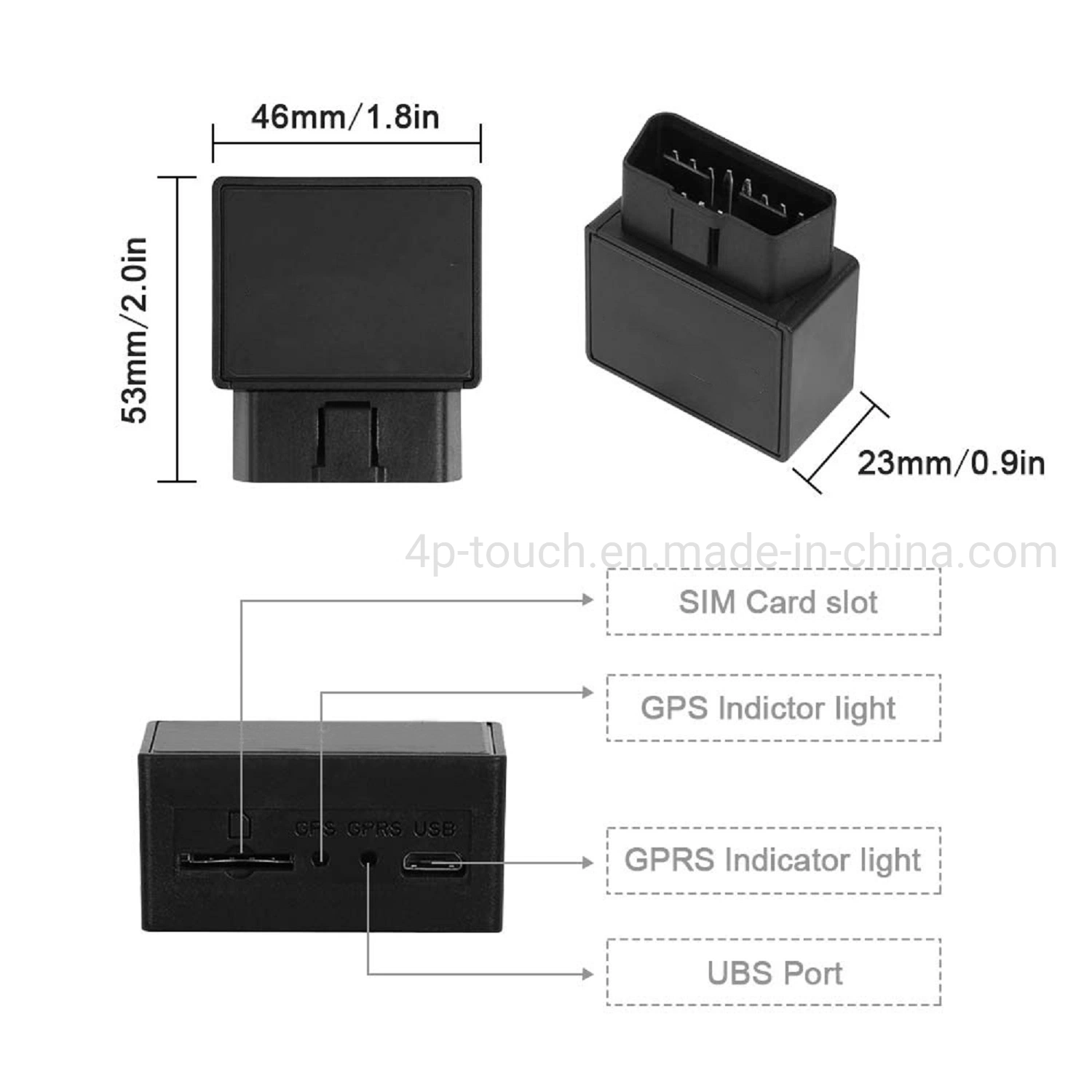 Tempo Real Google Map Tracking LTE 4G VEÍCULO OBD Rastreador GPS para aluguer de veículo motociclo T816