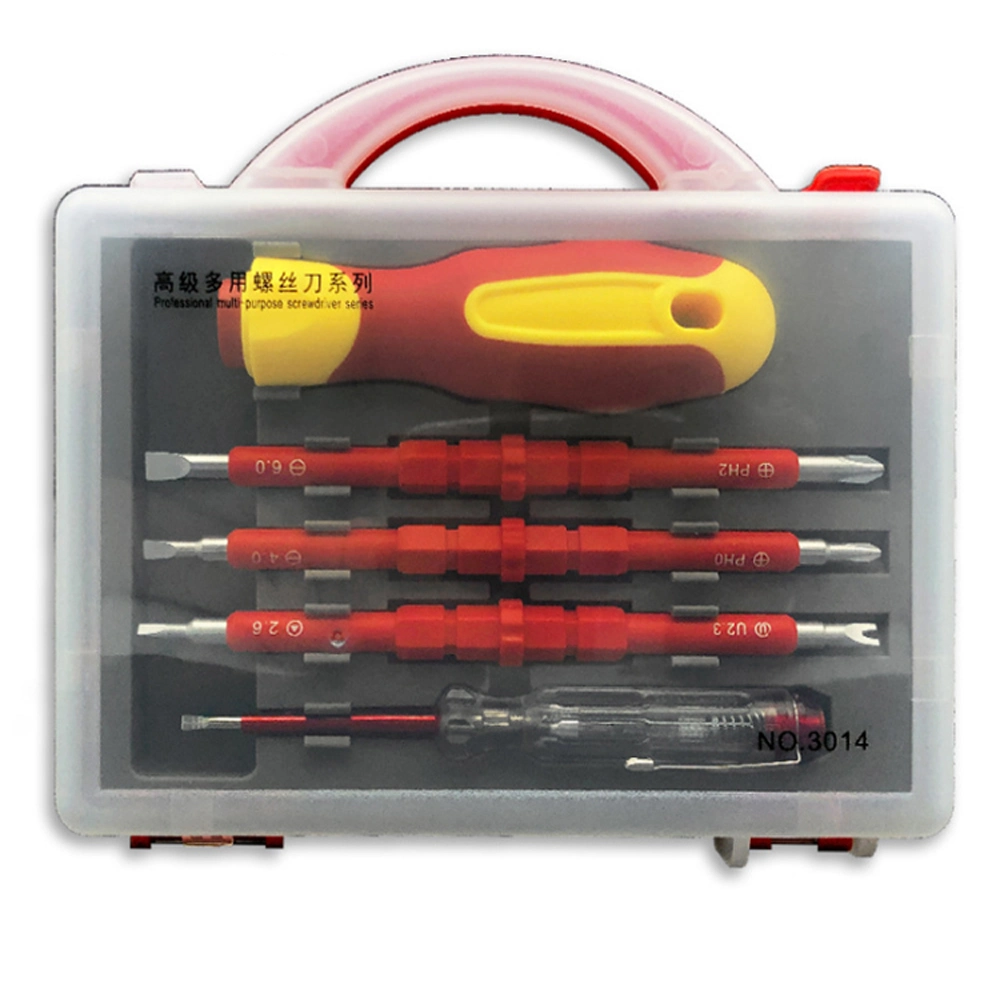 5 in 1 Computer Hand Long Tool Kit Insulation Screwdriver Set with Test Pen