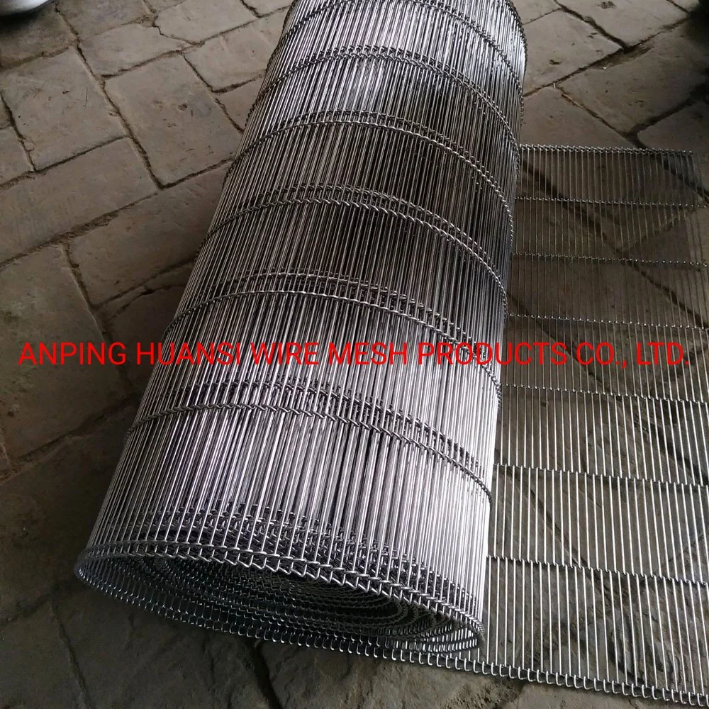 Flat Flex Stainless Steel Conveyor Mesh Belt for Cooling/Freezing/Baking/Conveying