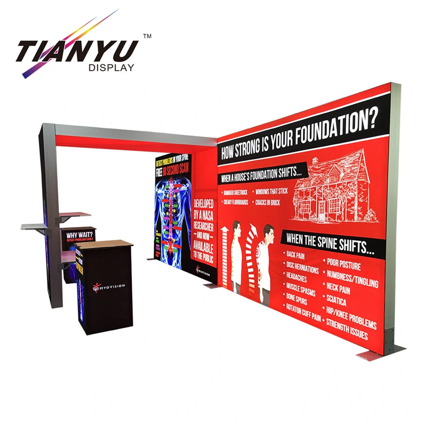 Aluminum Portable Modular DIY Standard Exhibition Stand with Lightbox Booth