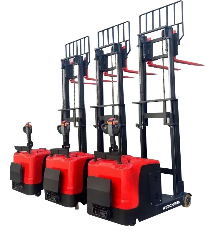 Koosen 1.5t 3m Lift Platform Hot Sale Platform Stand-on Electric Pallet Stacker