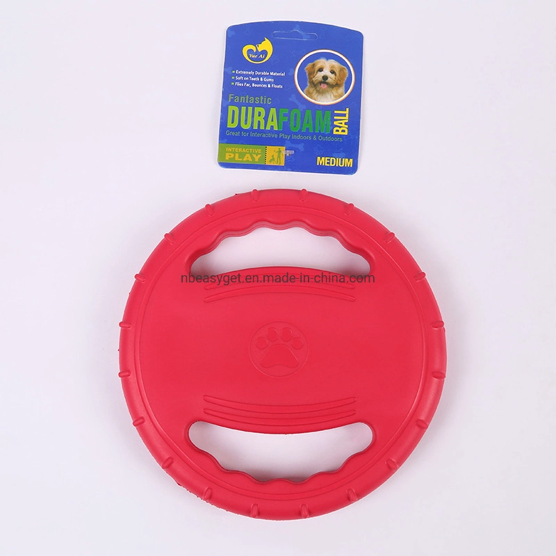 Dog Flying Disc Toy, Borracha Dog Toy resistente a mordidas Piscina Interactive arvorando o treinamento do disco Fetch Sound Maker Brinquedo Pet flutua na água Chew Toy12654 ESG