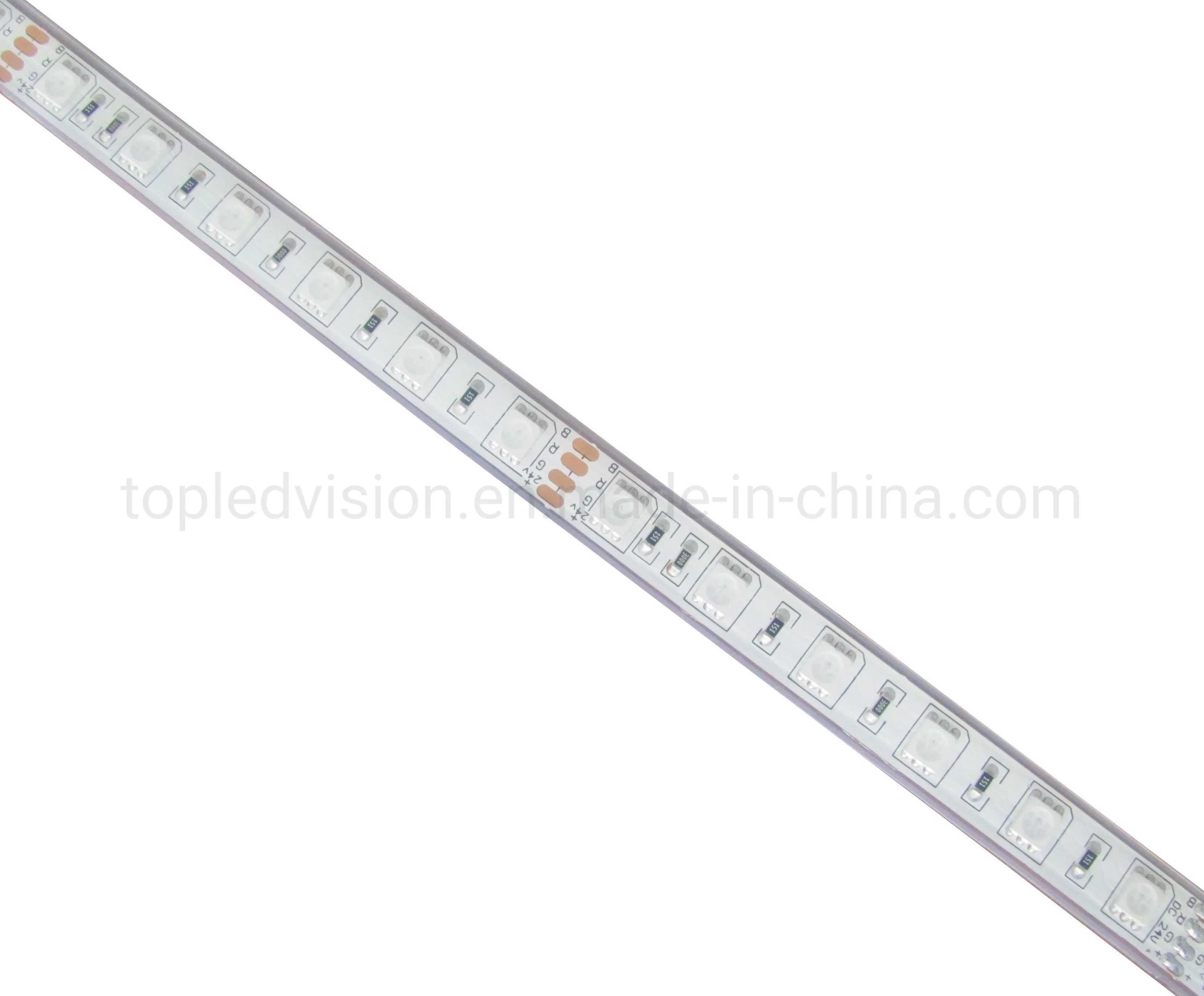 Cinta de opciones flexibles SMD5050 RGB de neón, resistente al agua de la Retroiluminación de TV LED de tira de la luz de la cuerda