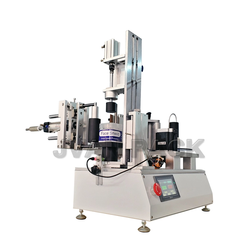 Mt-805 Semi Automatic Tabletop Industrial Label Applicator Corner Wrap Around Sticker Labeling Machines for Custom Shaped Bottles