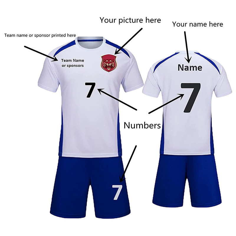 Dye Sublimation Custom Thai Quality Soccer Jersey Polyester Team Training كرة القدم الأطفال