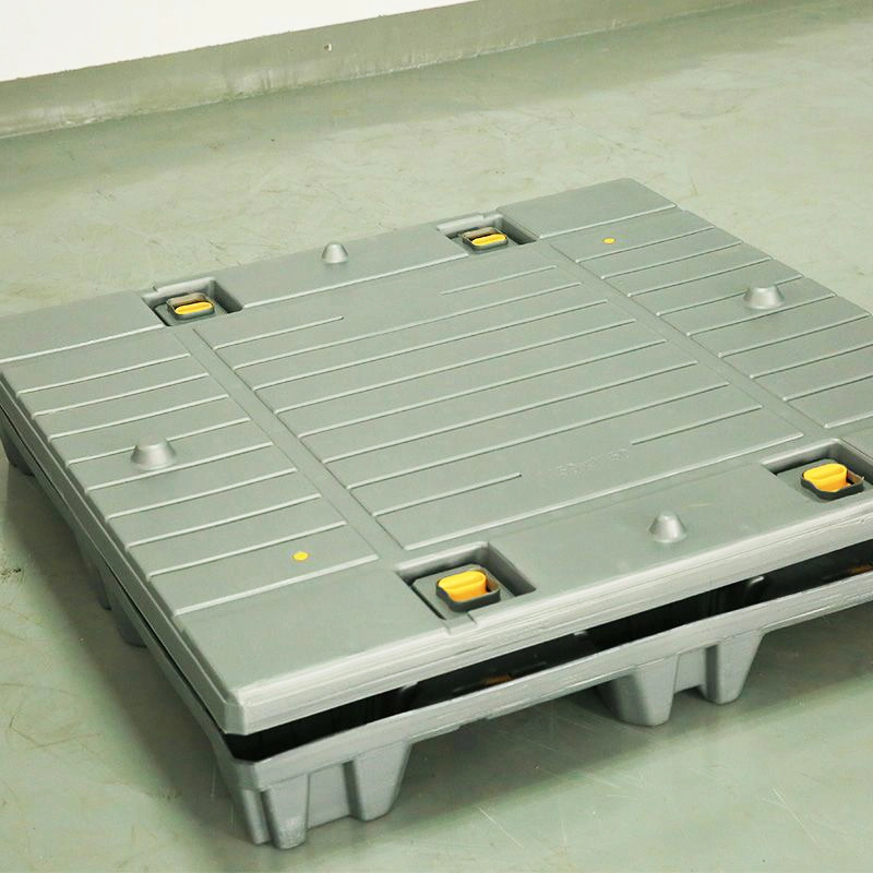 HDPE Foldable Large Sleeve Box Plastic Stackable Pallet Box for Medical Equipment