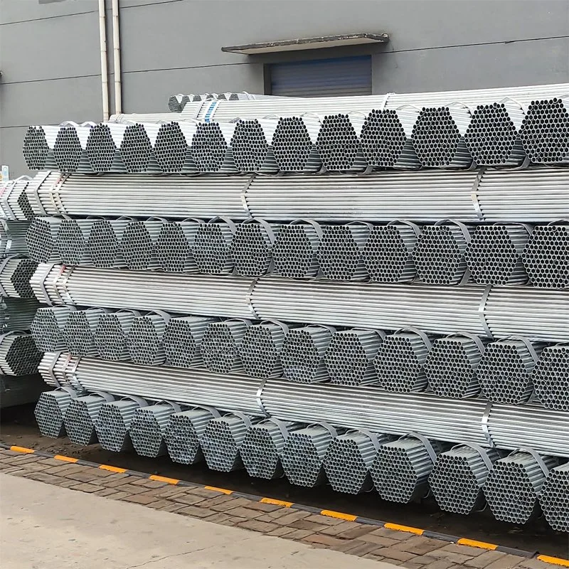 ASTM A53/BS1387 tubo de aço redondo galvanizado a quente DIP/GI Tubo tubo de aço galvanizado pré-galvanizado tubo para construção