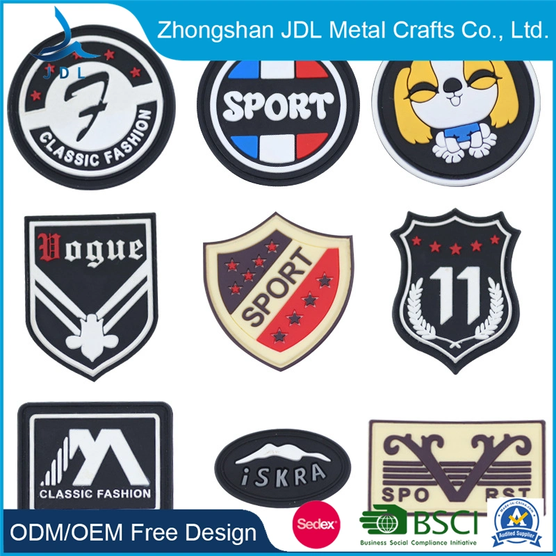 Garment Accessories Customized PVC Patches 3D Silicone Rubber Label