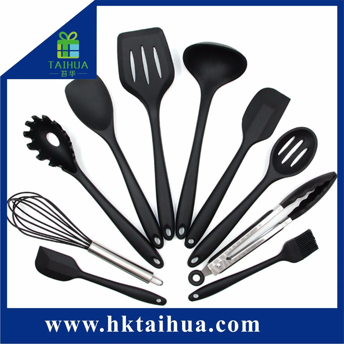 Utensílios de Silicone personalizado, utensílios de cozinha de ferramentas (TH-09655)