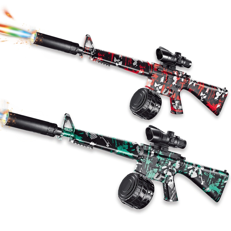 2023 Splatrball Toy automatique Full Graffiti Toy BB Gun eau Pistolet à bille à bille en gel Bullet M16A4 avec traceur lumineux